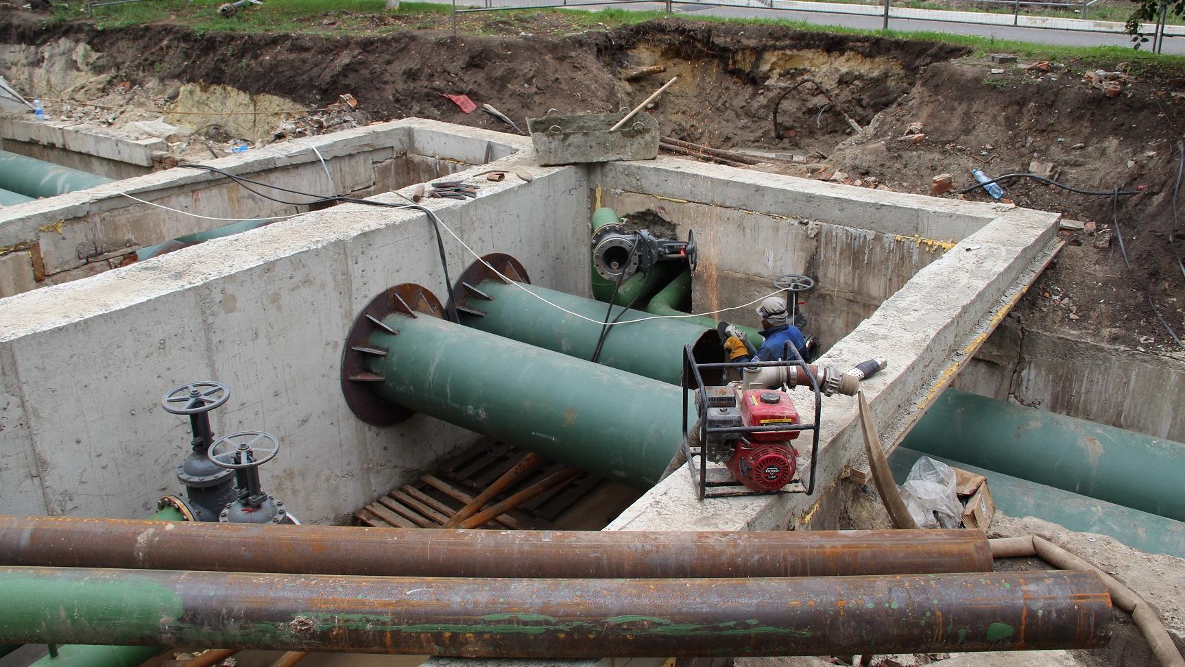 Квадра смонтировала 521 м магистральной тепловой сети на Народном бульваре в Белгороде